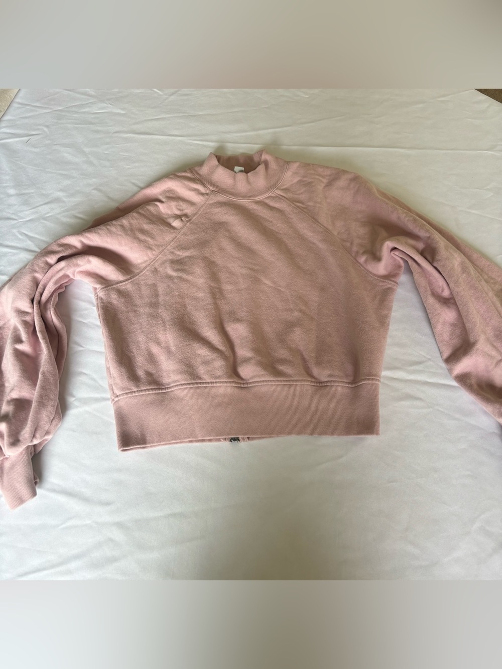 All Saints Dana Relaxed Fit Zip Sweatshirt Dusty Pink Orchid Size XS Womens